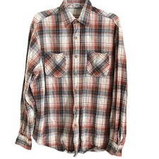 VTG Big Mac Flannel Shirt Men's Lg - Tall Multicolor Plaid JC Penney Cotton