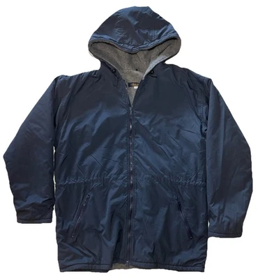 Vintage Brooks Brothers Hooded Parka Nylon Fleece Lined Rain Jacket Men’s L USA - Image 1 of 4