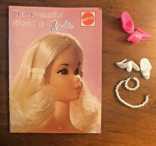 Vintage The Beautiful World of Barbie 1972 Booklet & Modern Shoes & Accessories