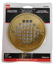 Oatey 42364 Screw in Shower Strainer W/ Ring,Brushed Gold-4.37"