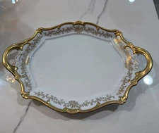 Weimar 14051 Pattern White Porcelain Tray /Platter with handles 14”. Brand New!