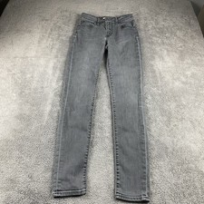 Levis 721 High Rise Skinny Jeans Womens 26 Gray Mid Rise