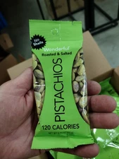Wonderful Pistachios Shelled Salted Nuts .75 Ounce Each 86 Individual Packs