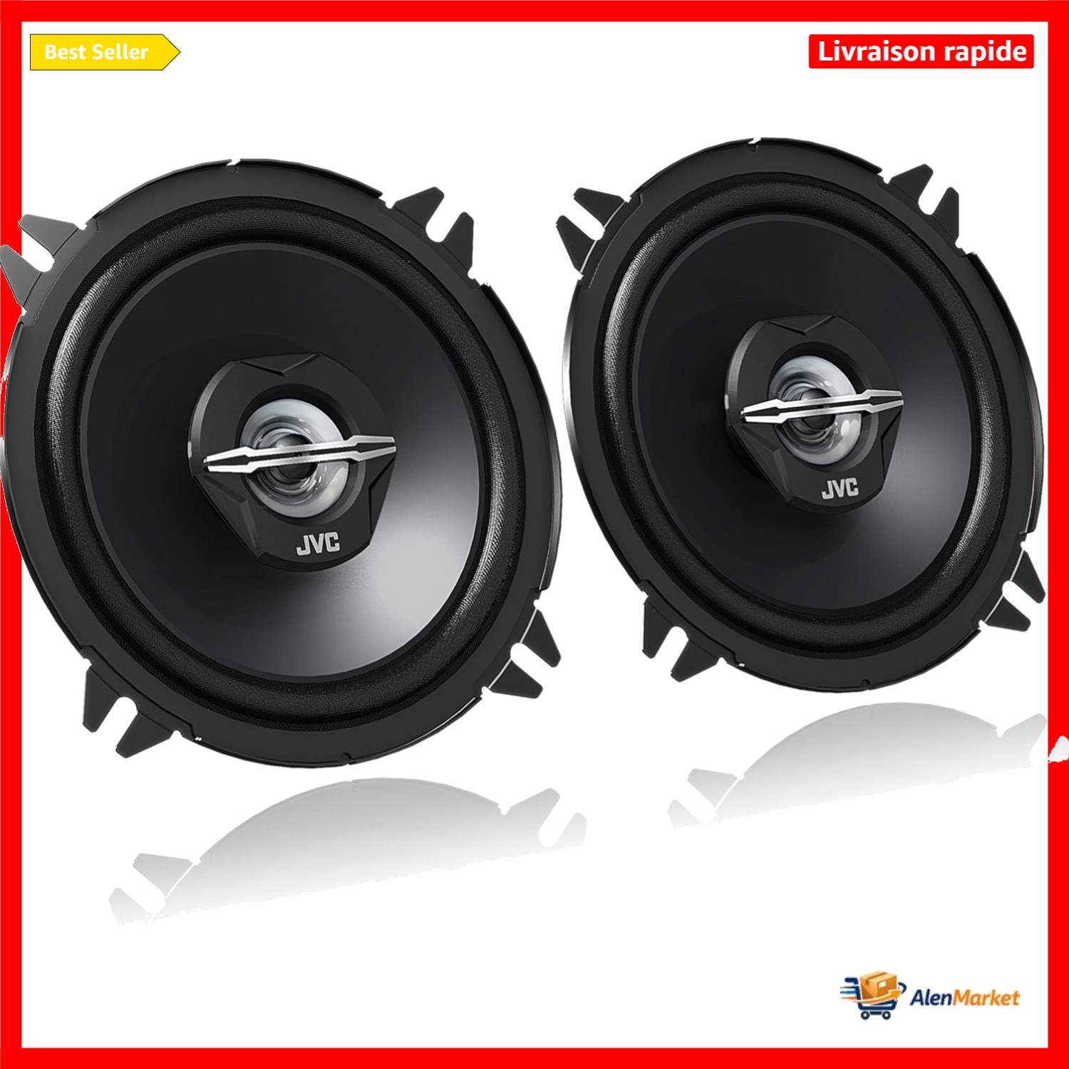 Haut-parleurs JVC CS-J520X 250W coaxial de 13cm pour portières avant de voiture