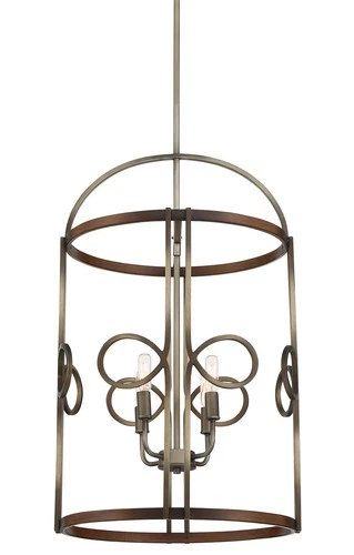 Minka Lavery 2694 Yorkville 4 Light 18"W Pendant - Aged Darkwood / Silver Pati - Picture 1 of 4