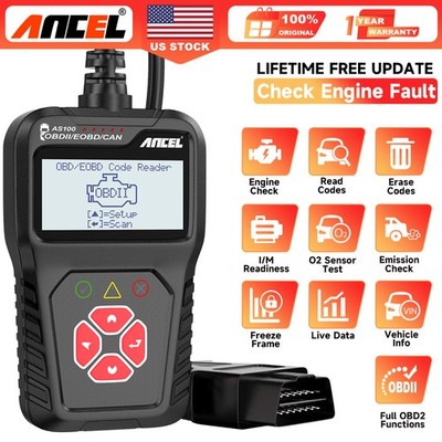 Ancel AS100 OBD2 Scanner Car Diagnostic Tool Erase Engine Fault OBD2 Code Reader