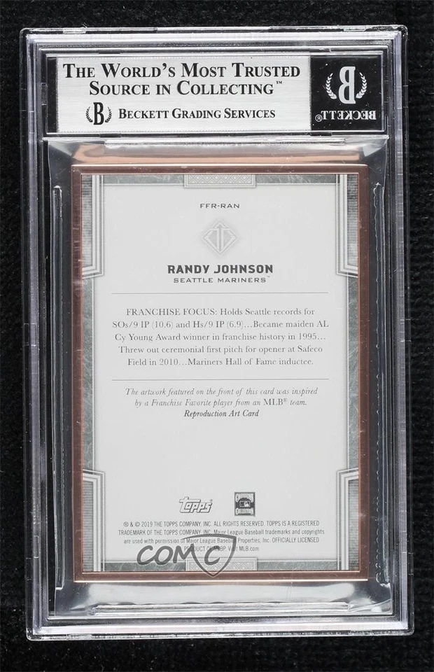2019 Transcendent Franchise Favorites Reproductions Randy Johnson BGS 9 MINT HOF - Image 2 of 2