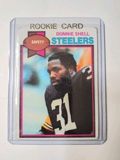 1979 Topps Donnie Shell Rookie #411 Football Card Pittsburgh Steelers. rookie card picture