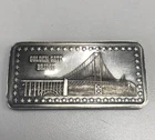 GOLDEN GATE BRIDGE ~ HAMILTON MINT ~ 1 OZT .999 SILVER BAR