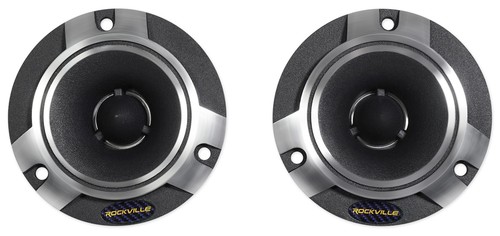 Pair Rockville RT5 2.8" Aluminum Car/Pro Tweeters w Titanium Diaphragm+Kapton VC