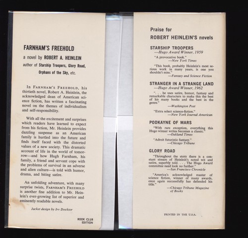 Heinlein, Robert A.: Farnham's Freehold HB/DJ 1st/Early BCE - Picture 3 of 5