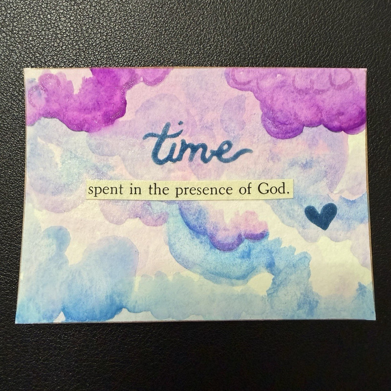 ACEO, Christian faith art card, handmade, original watercolor and more, OOAK.