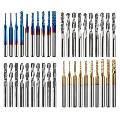 Genmitsu MC40A, 40 pcs End Mills CNC Router Bits 1/8'' Shank CNC Cutter Milling