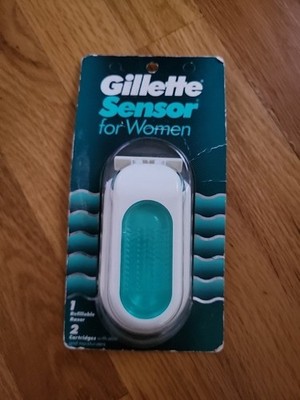 Vintage Gillette Sensor for Women  1 Razor 2 Cartridges 90's Opened Package