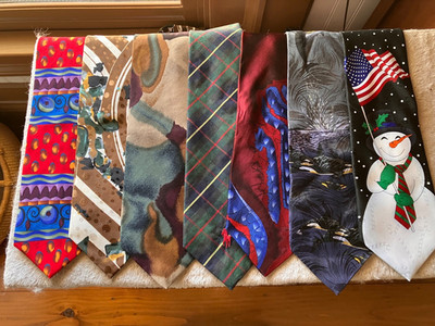 Lot of 7 Men s Ties: Je Suis, Lorenzo Selini, Polo, J. Garcia, Hallmark, plus