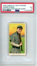 T206	American Beauty 350 / Frame	Johnny	Evers	PSA 3