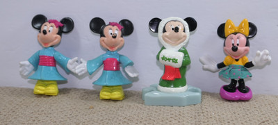 Disney Minnie mouse lot 4 pieces two japanese/1 christmas/regular minnie
