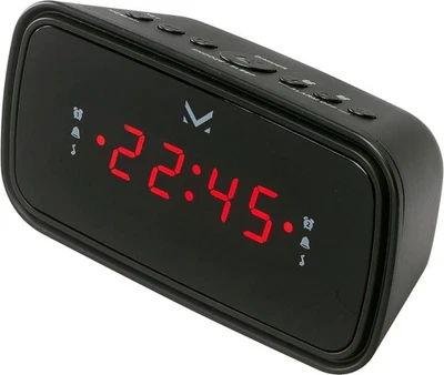 RADIOSVEGLIA DIGITALE AM FM AUX SNOOZE DISPLAY A LED DUE ALLARMI NERO MAJESTIC