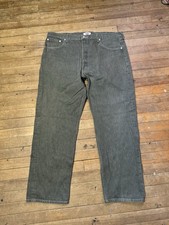 Levi's 501 Men's Straight Gray Denim Jeans Medium Wash Regular Fit Button-Fly