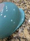 Rare Vintage 1950’s Pyrex 024 2QT Turquoise Blue Large Glass Mixing Bowl MCM