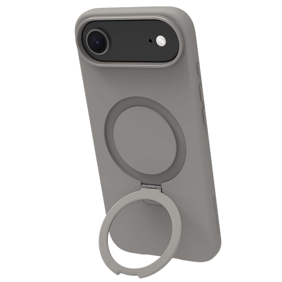 Coque iPhone Air Roskilde en cuir noir avec anneau support