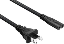 6ft 18 AWG NEMA 1-15P  Power Cord Notebook  PS5, PS4, Xbox, Printers ,TVs, Black