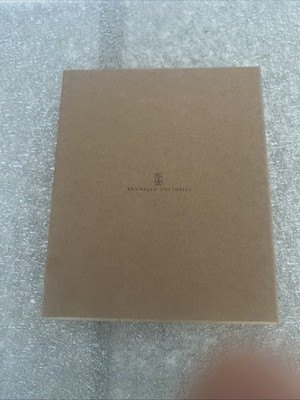 Brunello Cucinelli Brown Necklace Storage Box Case 7.5''x9''x2''