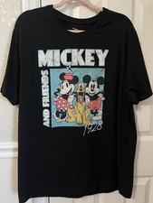 Disney Mickey And Friends 1928 Minnie Pluto Black Cartoon Graphic Tee Shirt