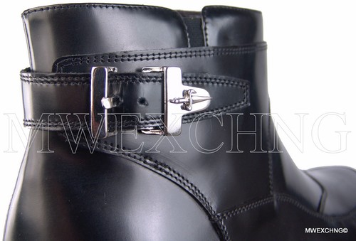 Authentic $920 Cesare Paciotti US 7 Black Leather Boots Italian Designer Shoes - Picture 7 of 9