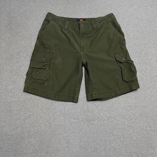 Vintage Route 66 Shorts Mens 38 Green Cargo 10" Inseam Outdoor Twill