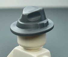 LEGO Dark Bluish Gray Minifigure Detective Hat Narrow Brim Series 25 CMF Fedora