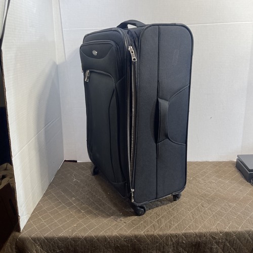2PC SAMSONITE SOFT SHELL ROLLING LUGGAGE - BLACK spinner Two Bags Work Great