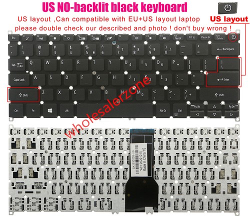 For Acer Swift 3 SF314-41 SF314-54 SF314-55 -56 SF314-511 laptop New US Keyboard - Afbeelding 4 van 5