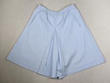 VINTAGE WOMEN'S LIGHT BLUE ELASTIC WAIST CULOTTE WIDE LEG SHORTS - JANTZEN - 12