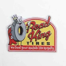 Open Road “Road King Tires” Embossed Tin Magnet
