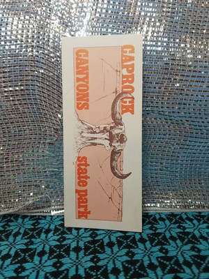 Caprock Canyons State Park Texas VTG Travel Brochure