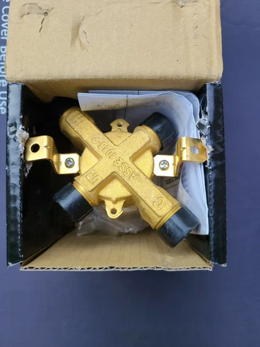 NEW Signature Hardware SH6103 Edenton Brass 3/4" 6-Way Transfer Valve, Miseno - Picture 3 of 4