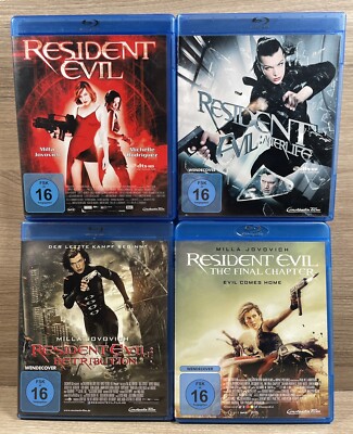 4x Blu-Ray   Resident Evil Afterlife + Final Chapter + Retribution #B7