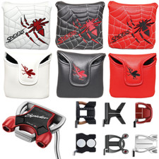 1pcs Spider Magnetic Leather Golf Head Cover Fit Mallet Putter Club Head Covers