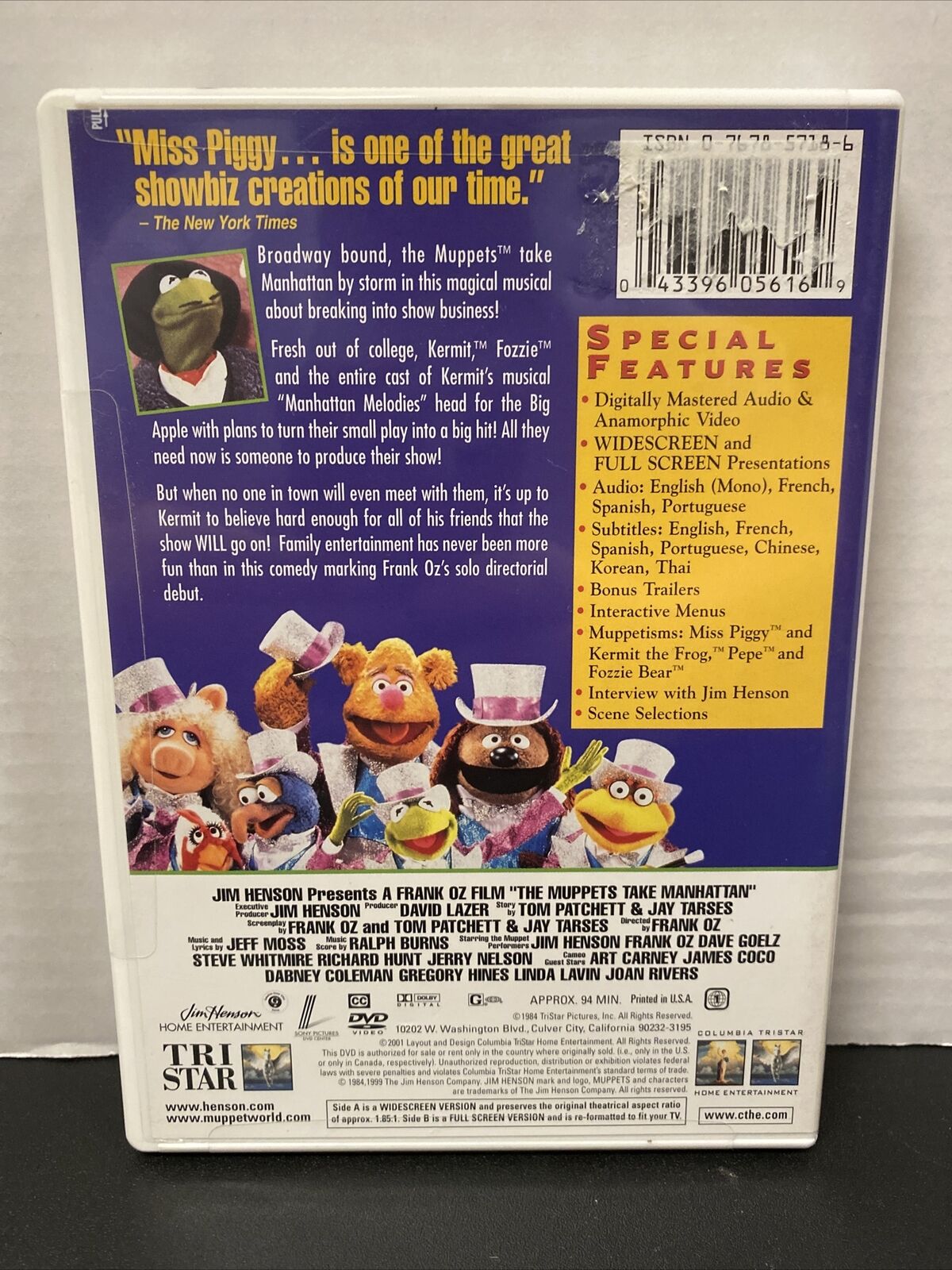 The Muppets Take Manhattan (DVD, 1984)