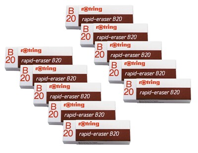10 x rotring Radierer rapid-eraser B20 Radiergummi Radierer Eraser