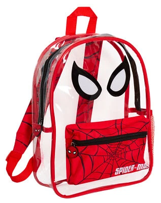 MARVEL Spiderman Transparent Rucksack Jungen Badetasche Kinder Schule Abwischbar Klarsichttasche