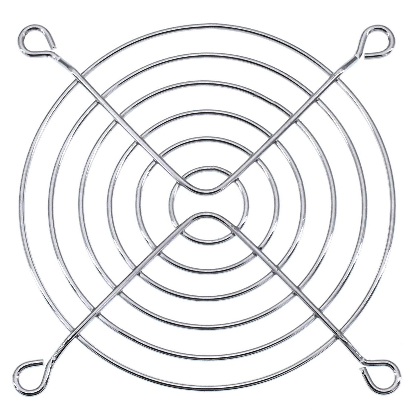 4x Lüftergitter Metall 50mm - Fingerschutz Für PC Gehäuse Lüfter Silber