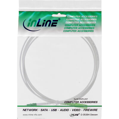 88403 InLine LWL Simplex Kabel FTTH LC/APC 8° zu SC/APC 9/125µm OS2 3m ~D~