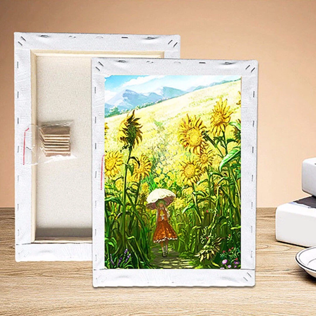 12 Sets Mini Painting Canvas with Easels Blank Art Canvas Boards