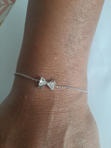 Bracelet En Argent Massif 925 Avec Zirconium - Occasion TBE