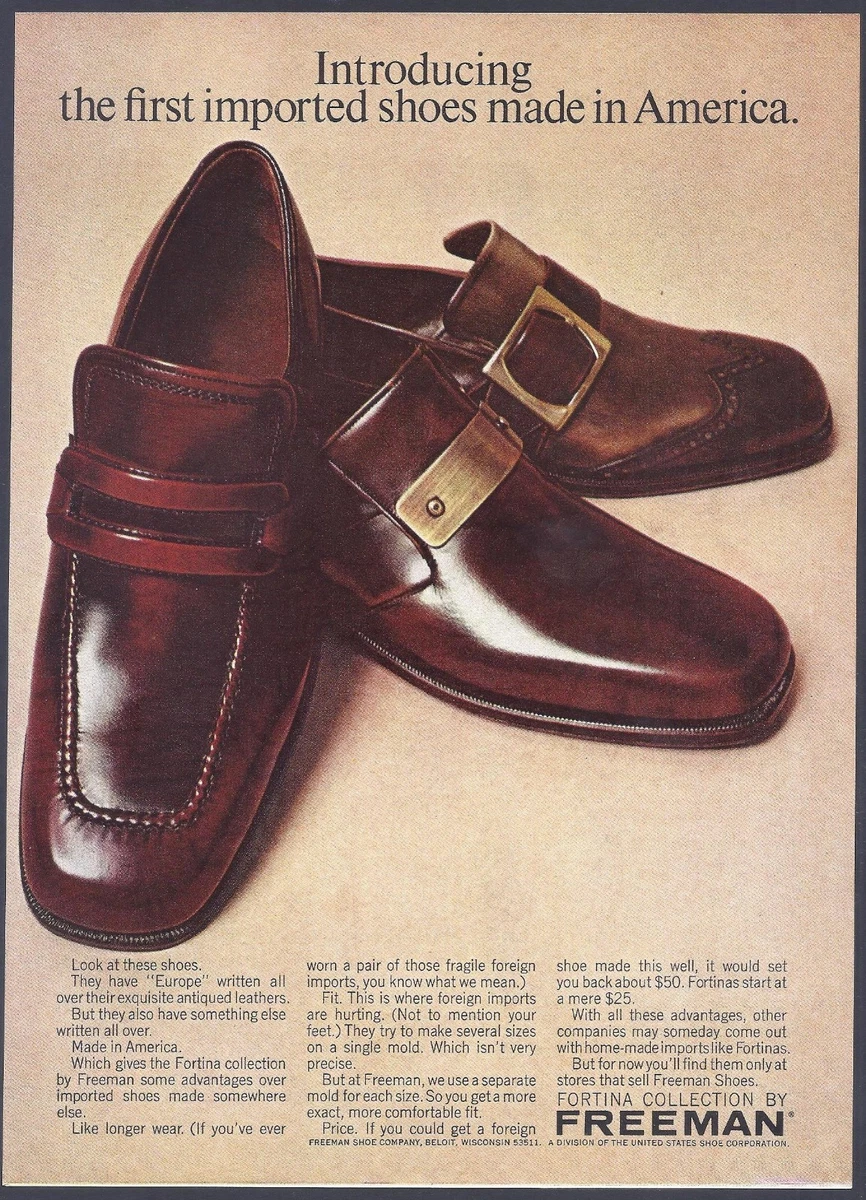 Fortina Collection by FREEMAN Imported Shoes Made in America 1969