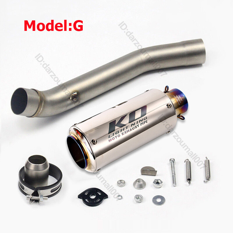 Slip On Motorcycle 51MM Mufflers Middle Connect Pipe For