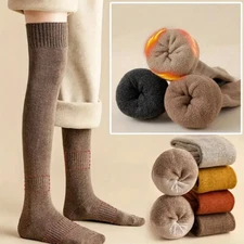 Women Lady Leg Warmers Winter Warm Long Boot Socks Cable Knit Knee High Leggings