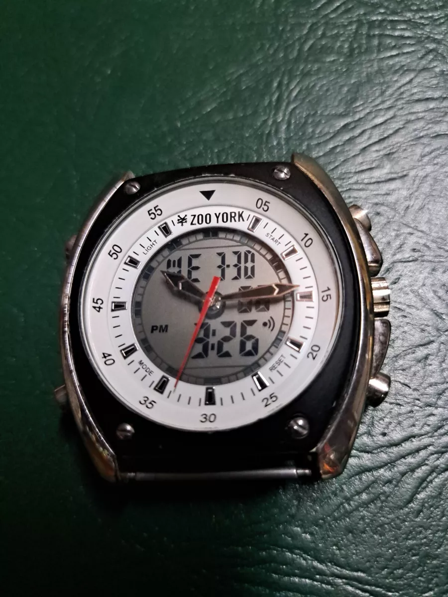 Zoo York Mens Watch Silver Tone And Black Analog And Digital
